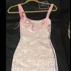 Herve Leger SEQUINED BANDAGE DRESS See description